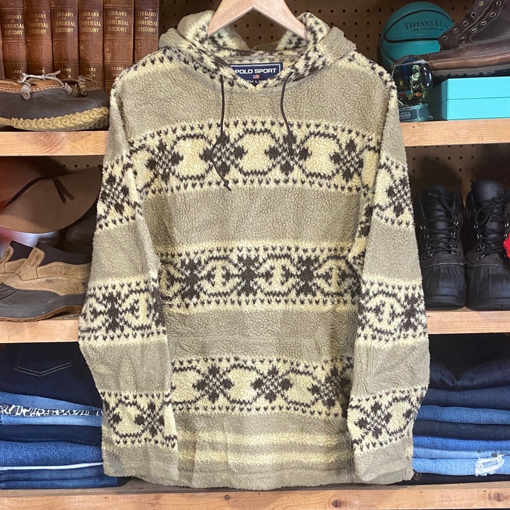 Vintage Polo Sport Ralph Lauren Fleece Hoodie — Made in Canada